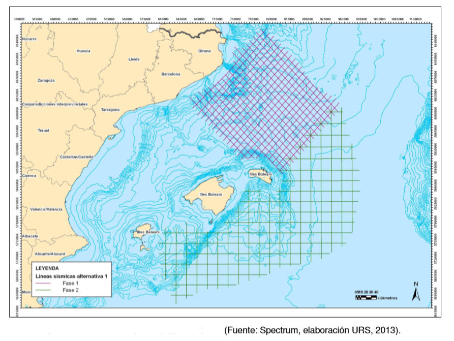 Campaña sísmica 2D en áreas libres del Mediterráneo noroccidental, mar Balear
